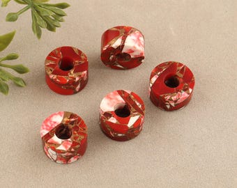 Red Copper Spacer Beads Loose Gemstone Beads for DIY Jewelry Making Findings Supply