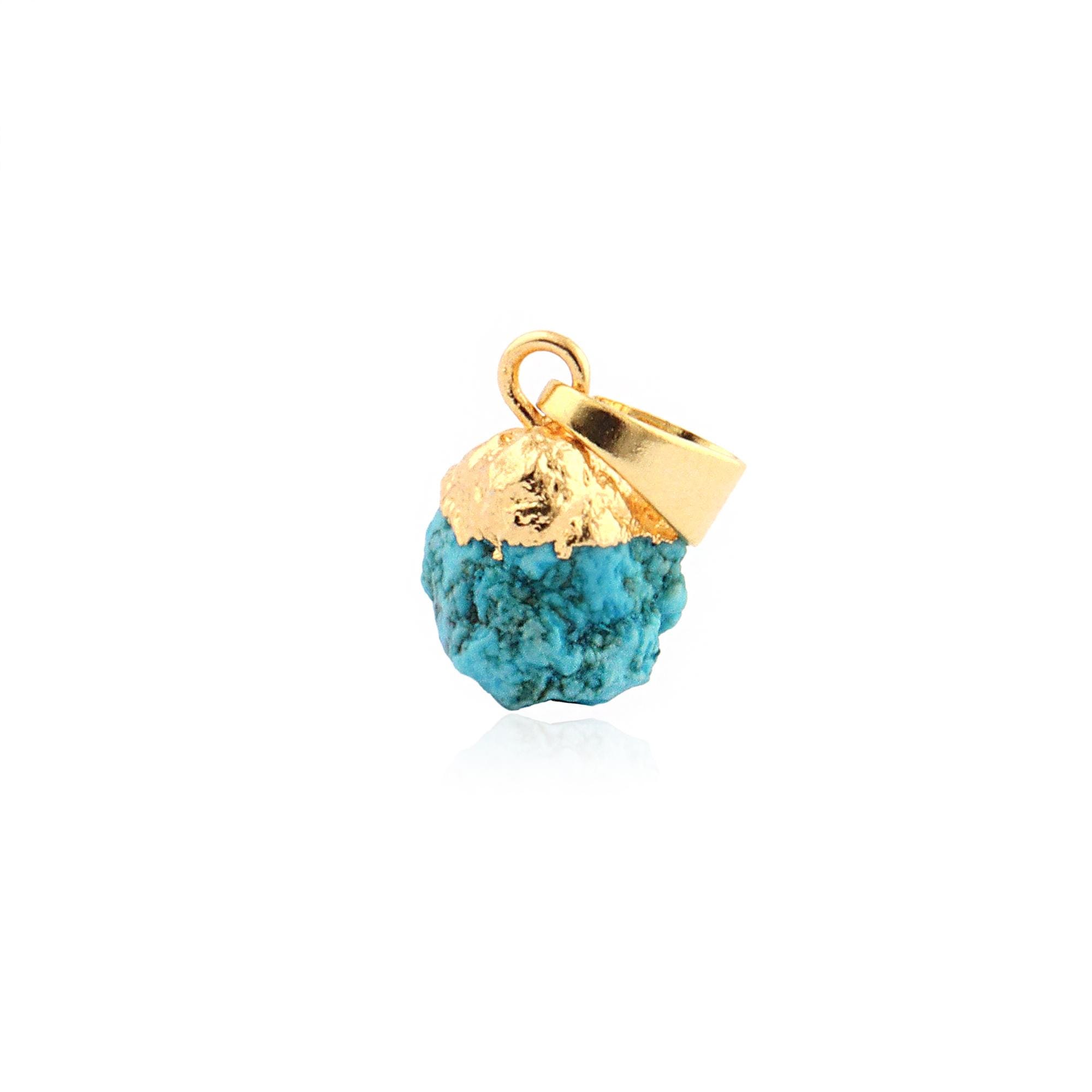 Natural Raw Birthstone Rough Gemstone Mini Pendant Charm
