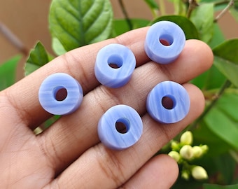 Blue Lace Agate Spacer Beads Loose Gemstone Beads for DIY Jewelry Making Findings Supply