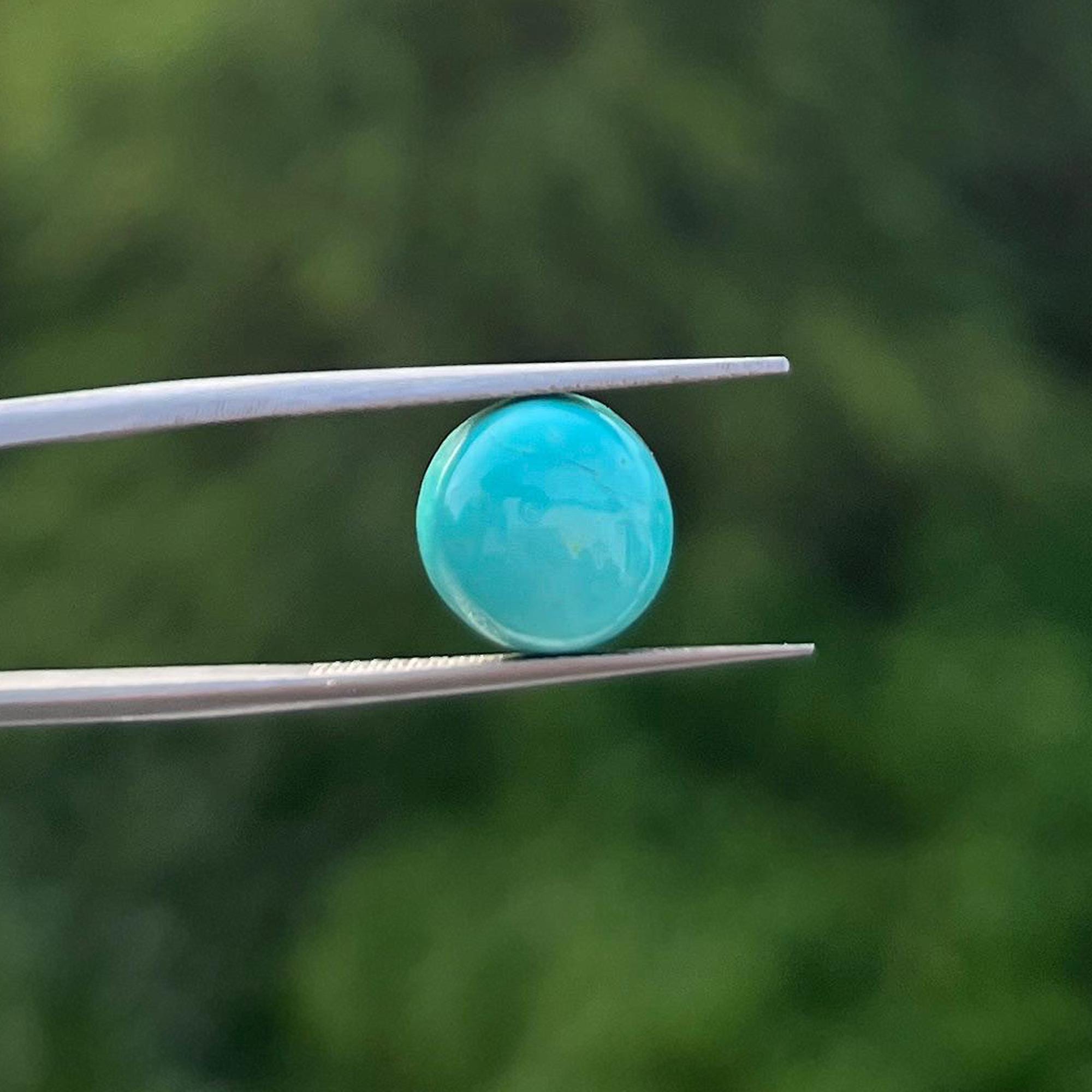 10MM Round Arizona Turquoise Cabochon-Flat Back Natural Turquoise Gemstone Lot for Jewelry