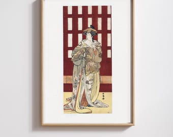 Kabuki Actress Print | RIJKS Museum | Ukiyo-e Woman Portrait | Restored | 300DPI (Digital Download)