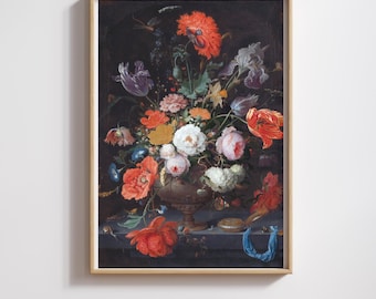 Floral Still Life Print | Abraham Mignon | Restored Fine Art (Digital Download)