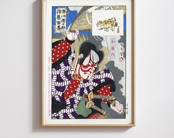 Ukiyo-e Portrait | RIJKS Museum | Kabuki Actor | Restored | 300DPI (Digital Download)