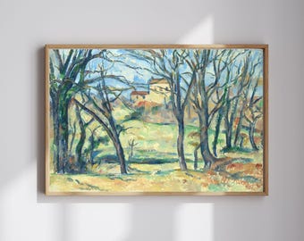 Cezanne Classic Landscape | Houses Near the Jas de Bouffan | The Met Collection | Restored & 300DPI | (Digital Product)