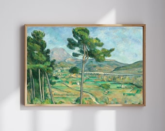 Cezanne Classic Landscape | Mont Saint-Victoire and the Viaduct | The Met Collection | Restored & 300DPI | (Digital Product)