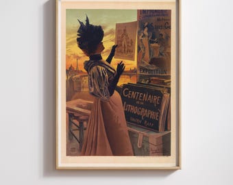 Vintage Paris Poster: Restored Antique French Poster Print (Digital File)
