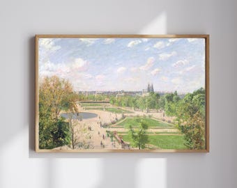 Camille Pissarro Classic Landscape | The Garden of the Tuileries on a Spring Morning | Restored & 300DPI | (Digital Product)