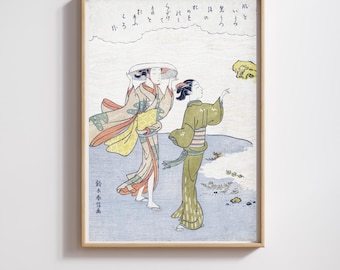 Japanese Women in Kimono | RIJKS Museum | Edo Style Woodblock Print| Restored | 300DPI (Digital Download)