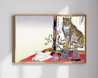 Japanese Still Life Print | RIJKS Museum | Tiger Art and Paints | Restored | 300DPI (Digital Download)