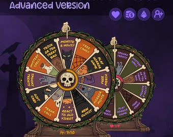 Advanced Spin Wheel Widget | Halloween Twitch Widget | Customizable Widget