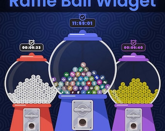 Raffle Ball Widget für Twitch | Anpassbares StreamElements Widget | Luftschlange Vtuber | Twitch-Zuschauermotiv
