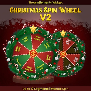 Widget de Twitch de rueda giratoria navideña para StreamElements