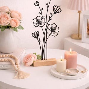 Line art flower