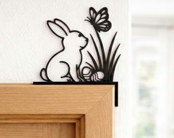 Easter Bunny Door Frame Decoration | 3D Printed Easter Motif | Spring Decor | Modern Minimalist Wall Decoration | Easter Gift Ideas