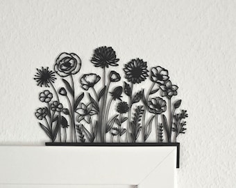 3D Floral Door Frame Decoration | Spring Flower Wall Decor | Modern Floral Wall Art | Gift for Living Room Decor | Floral Wall Art