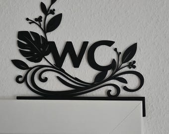 3D Printed Toilet Door Frame Decor | Modern Bathroom Wall Decor | Fun Toilet Door Decor Gift | Toilet Bathroom Wall Ornament