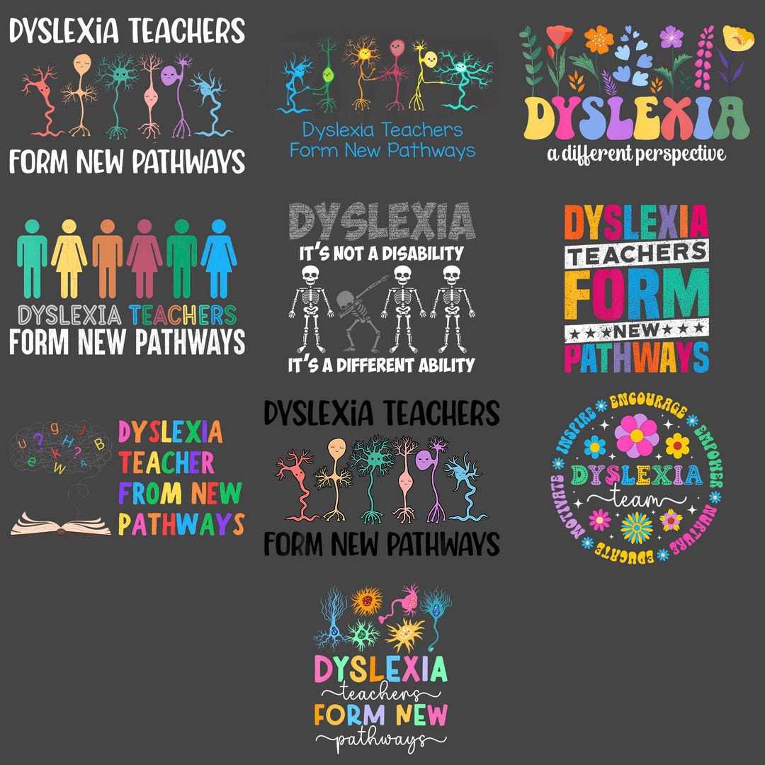 Dyslexia Team PNG, Dyslexia Teacher Awareness Sublimation, Silver ...