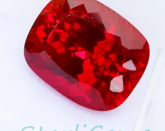 15 Carat Burmese Red Ruby Gemstone: Cushion Cut, Natural, Certified