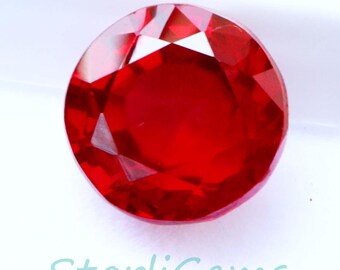 Rubis Birman Naturel Rond 5,20 Carats - Rouge Sang Non Traité - Certifié AGL