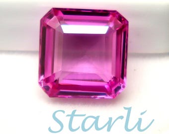 Zafiro rosa de Ceilán de 11 quilates: piedra preciosa sin tratar de corte radiante
