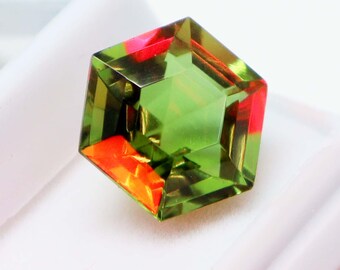 Natural Alexandrite 12Ct Hexagon Cut Loose Gemstone Certified Color Change Faceted Alexandrite Stone for Ring Pendant Jewelry Gift