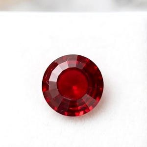 Rubí birmano natural de 7,35 quilates, gema suelta de talla redonda, rubí rojo natural, zafiro, piedra de rubí birmano para la fabricación de anillos y joyas.