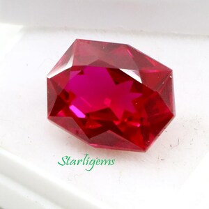 12CT Faceted Amazing Octagon Cut Red Ruby Gemstone Natural Ruby From Burma Ruby Loose Certified Ruby Ring Size Pendant Size Ruby Jewelry