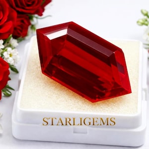 Natural Red Ruby Fancy Cut 25.60 Ct Certified Loose Gemstone Luxury Investment Jewel Premium Collection
