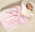 Customized Name Baby Girl Swaddle Bow Sash, Newborn Birth Announcement Picture Props, Maternity Photo Prop,Gender Reveal,Custom Newborn Gift product logo