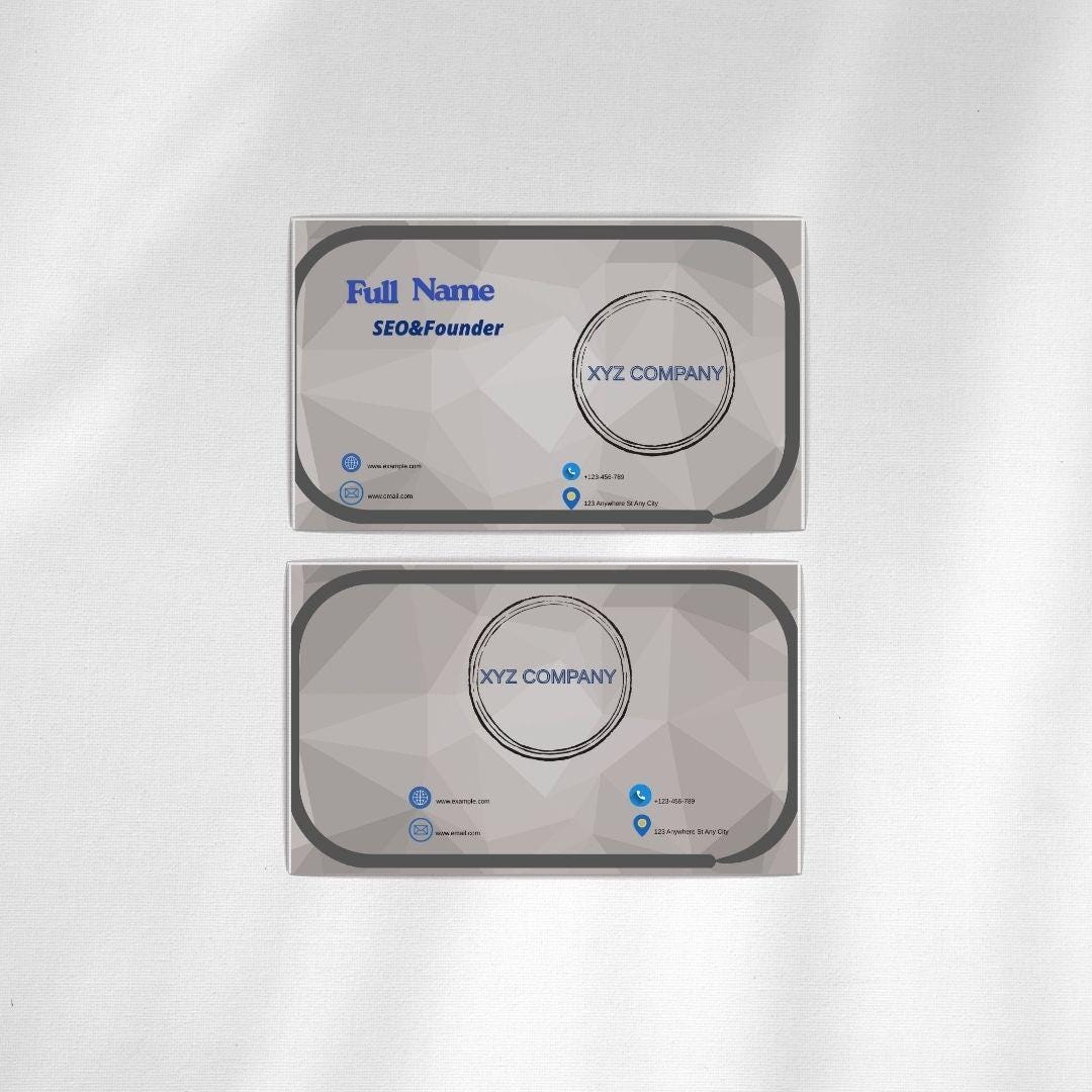 Editable Business Card Template - Etsy