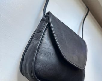 Vintage 90s 'coach' Black Leather Lindsay Crossbody Bag - Etsy