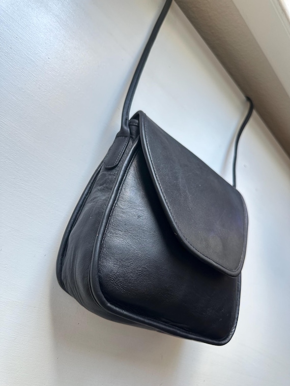 Vintage 90s 'coach' Black Leather Lindsay Crossbody Bag - Etsy