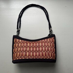 Baskets of Cambodia Woven Drawstring Backpack Purse Tan Black‎ Trim Medium Baskets of cambodia woven - Gem main image 2