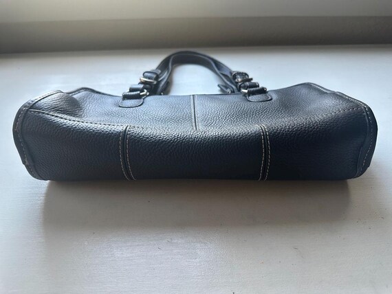 Vintage 00s 'Ameri Leather' Black Leather Shoulde… - image 3