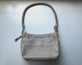 Vintage 00s 'Brighton' Beechwood Beige Blake Small Organizer Hobo Shoulder Bag