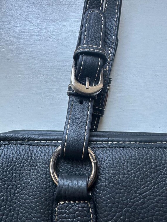 Vintage 00s 'Ameri Leather' Black Leather Shoulde… - image 4