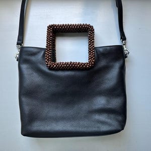 J. Jill Vintage Black leather backpack s-l400.jpg main image 3