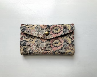Vintage 70s Floral Brocade Wallet