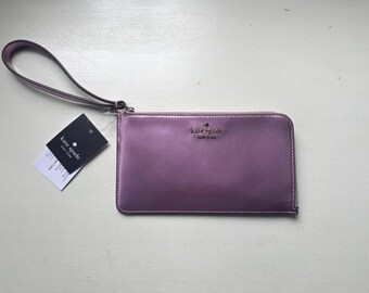 Vintage 00s 'Kate Spade' Pink Glitter Patent Leather Wristlet