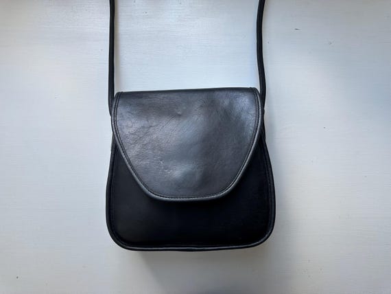 Vintage 90s 'coach' Black Leather Lindsay Crossbody Bag - Etsy