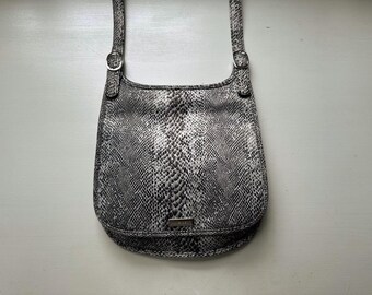 Nine West Handbag Purple Snake Skin Vintage Collectible