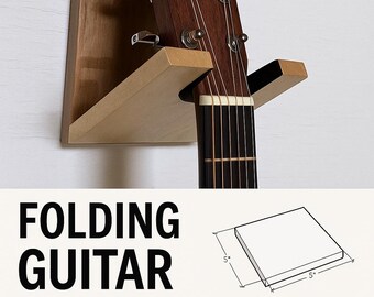 Supporto Per Chitarra EASTROCK In Legno Massiccio - Per Chitarra Elettrica/acustica E Basso, Stabile, Pieghevole, Colore Noce