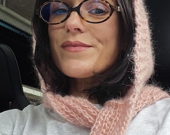 Patrón de gorro de invierno a crochet: Capucha con lazo para principiantes (descarga digital)