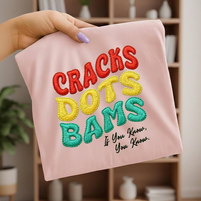 Cracks Dots Bams Mahjong Embroidery Design, Funny Game Lover Pattern