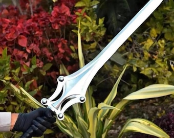 Handmade HE Man Power Sword Replica | Master of the Universe Replica Fantasy Sword With Leather Wrapped Handle & Leather Sheath Gift for him