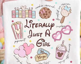 Literally Just a Girl SVG, Magical Pastel Park Snacks PNG, Magical Castle SVG, Mouse Castle png, Family Vacation png, Magical Kingdom svg
