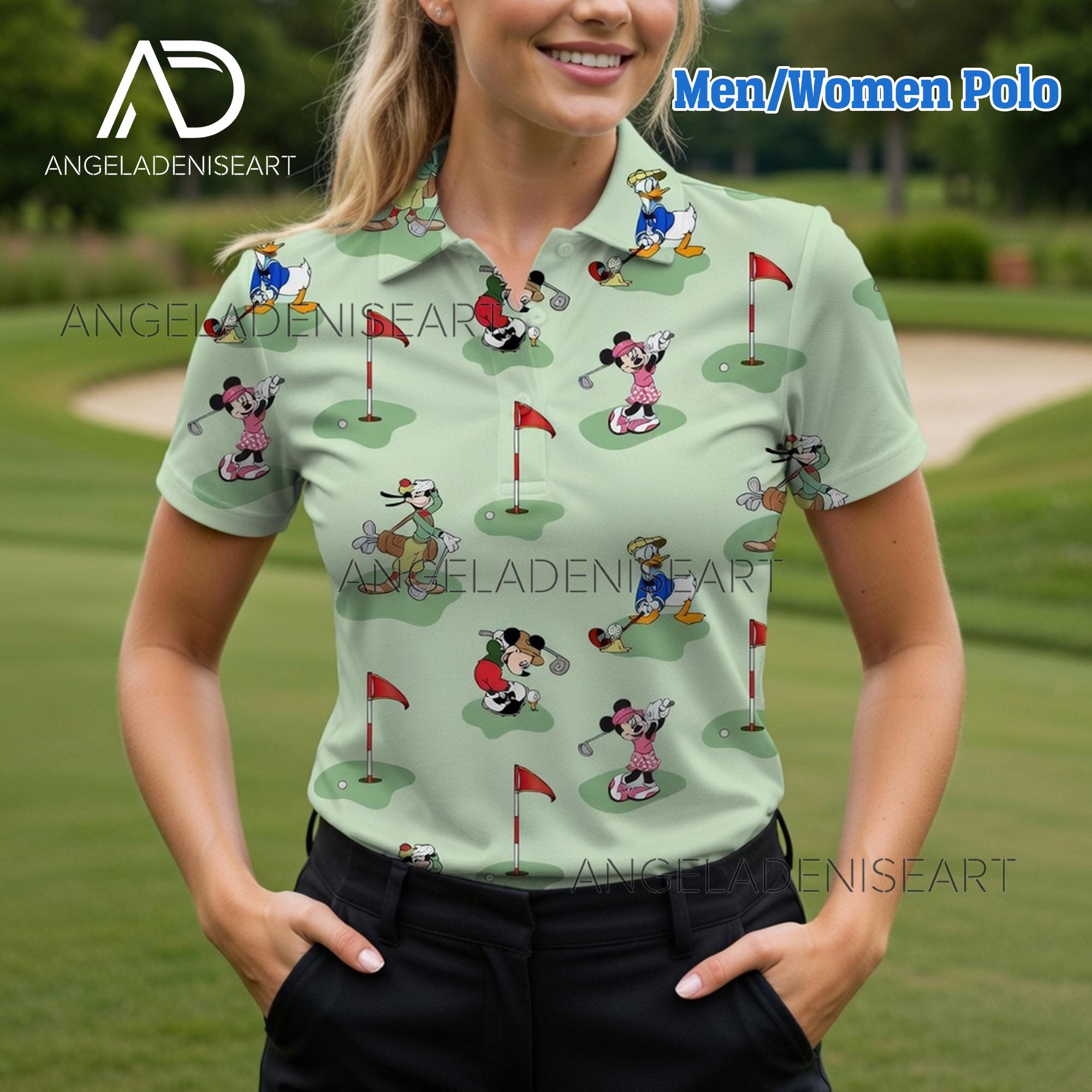 Discover Mickey Pluto Minnie Golf Team Polo Shirt | Disney Golf Polo for Men Women | Custom Golf Lovers Shirt | Dad Birthday Gift