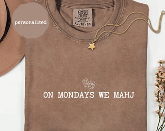 Custom Mahjong Shirt, Gift for Mahjong Lover, Mahjong Social Club, Mahjong Tee Gift, Bold Font Mahjong Shirt, Game Night Gift, Girls Night