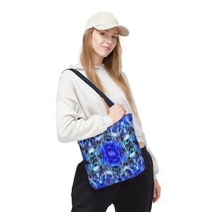 Rainstorm Abstract Art Tote Bag: Colorful, Durable Polyester Beach Bag