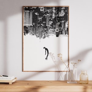 Spider-Man City View Poster – Miles Morales Wall Art, Superhero Digital Download, Motivational Comic Print A3 A4 PDF